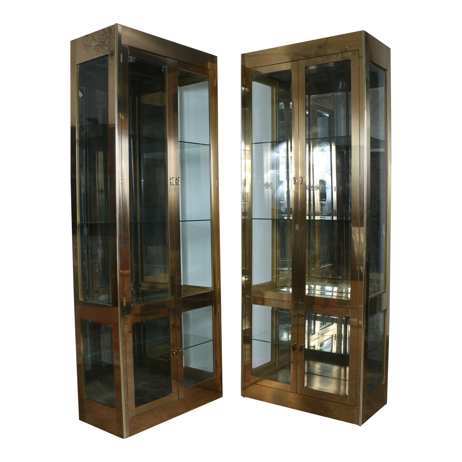 Mastercraft Brass Cabinet | Chairish
