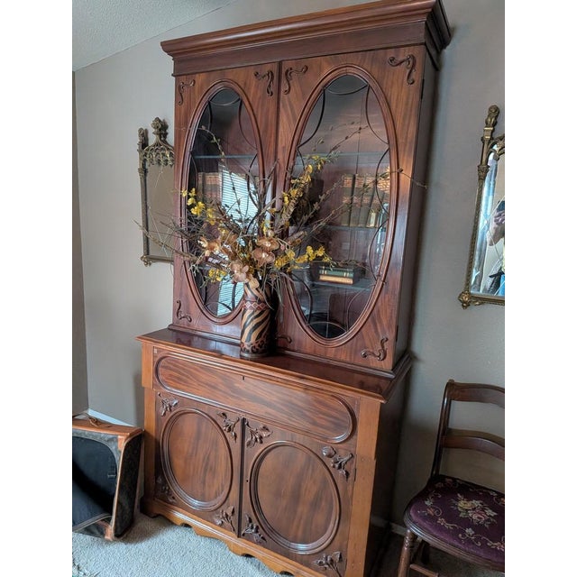 1920s 1920s Tall-Boy Secretary China Cabinet For Sale - Image 5 of 11