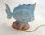 Mid-Century Modern Fish Night Light in Slip-Cast Earthenware by LP Ceroc Monaco, 1950s For Sale - Image 3 of 14