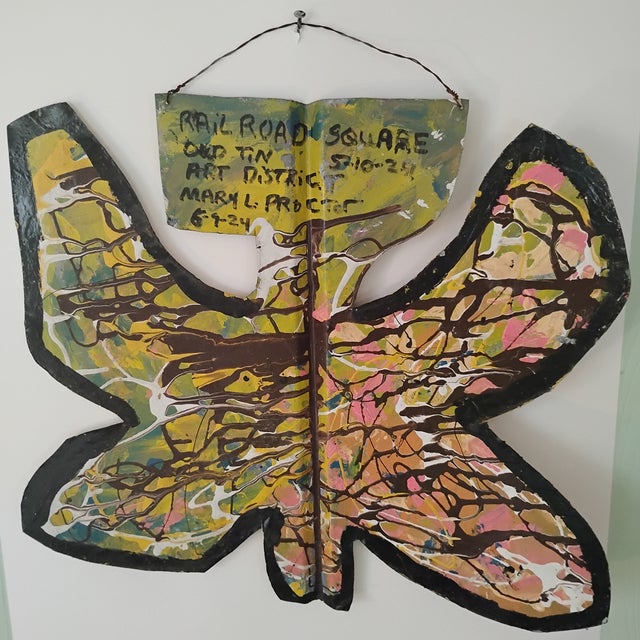 Original Mary L. Proctor Sheet Metal Cutout "Grace Butterfly" For Sale - Image 9 of 17