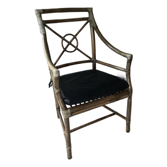 Vintage McGuire Target Rattan Armchair For Sale