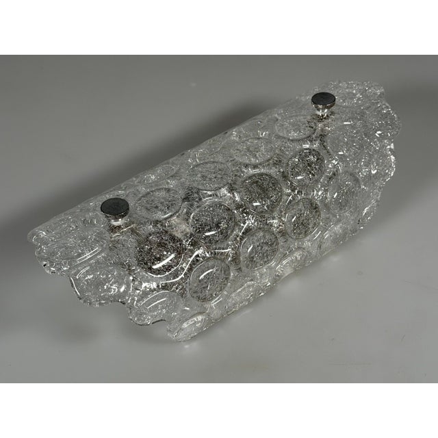 1970s Ice Glass Wall Lamp from Fischer Leuchten, Germany, 1970s For Sale - Image 5 of 17