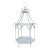 Large White Faux Bamboo Tole Metal Chinoiserie Pagoda Lantern & Centerpiece, 20" For Sale