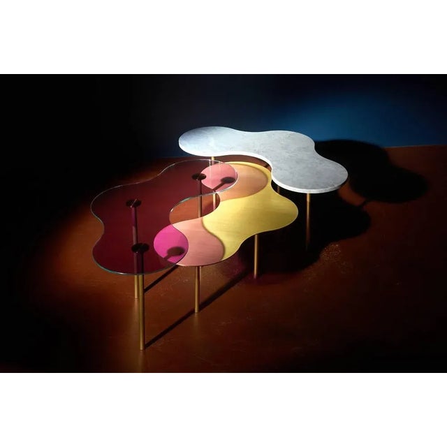 Brass Coffee Table by Sebastian Scherer, Set of 3 For Sale - Image 4 of 11