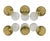 2010s 6 Veuve Clicquot Glass Champagne Orange Amber Bottom Flutes. France For Sale - Image 5 of 6
