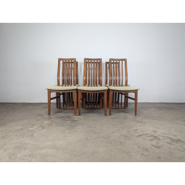 Brown Danish Mid Century Modern Teak Dining Chairs Attributed to Schou Andersen, C1960s For Sale - Image 8 of 9