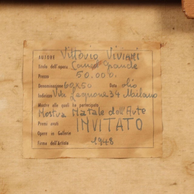 Vittorio Viviani, Untitled, Oil on Canvas, Framed For Sale - Image 10 of 11