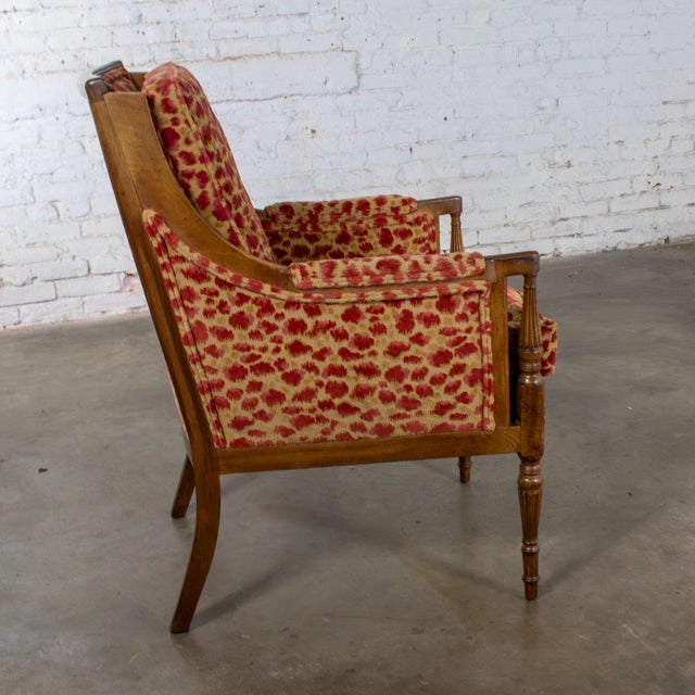 Late 19th to Early 20th Century French Louis XVI Bergere Chair Directoire Style Brunschwig & Fils Fabric For Sale - Image 6 of 18