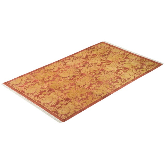 Pink Mogul Collection Hand-Knotted Area Rug - Pink 3' 1" x 5' 0" For Sale - Image 8 of 9