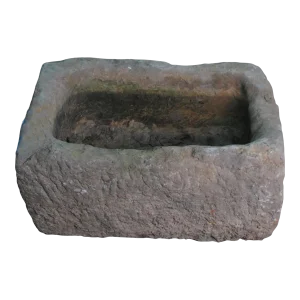 Antique Long Hand Chiseled Stone Trough