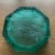 Blenko Blenko Green Glass Ashtray – Mid Century Modern Ice Block Textured Geometric Cigar Ashtray For Sale - Image 4 of 7