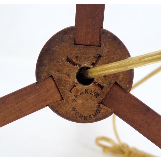 Shaker turned Solid Cherry floor lamp.