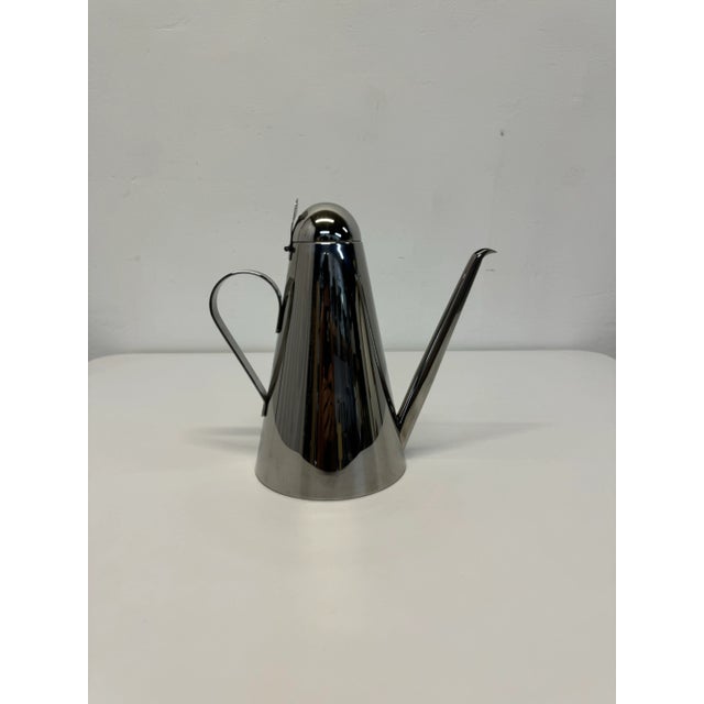 Cerutti Italy Tea Kettle, Coffee Pot, Carafe, Vessel in Stainless Steel, 1980s For Sale In Miami - Image 6 of 8