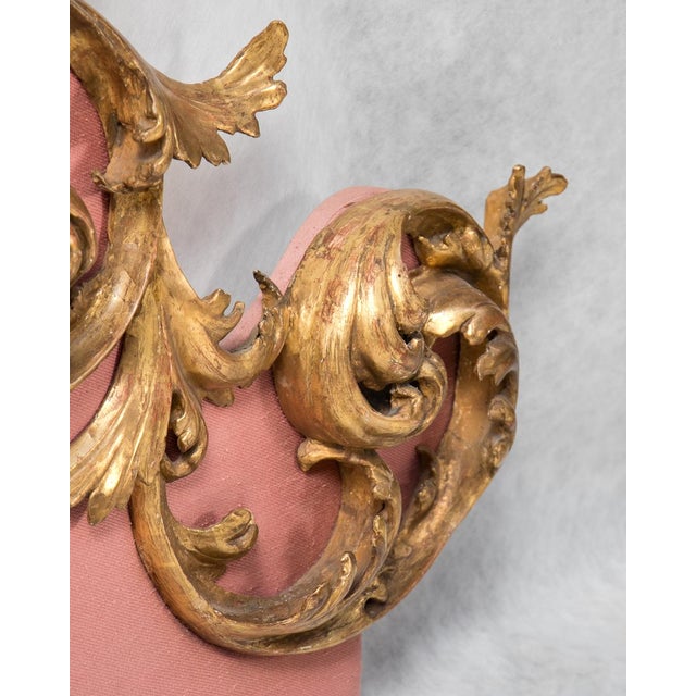 19th Century Rococo Italian Carved Giltwood Headboard For Sale - Image 10 of 18