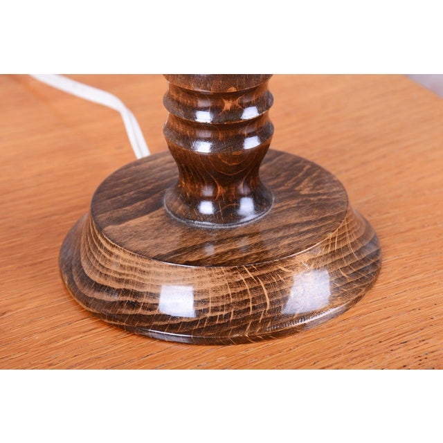 Art Deco Table Lamps in Beech and Opal Glass, Czech, 1930s, Set of 2 For Sale - Image 9 of 11