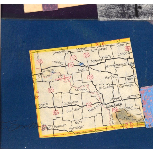 1980s Route 10 - Abstract Collage by Ed Smith For Sale - Image 5 of 9