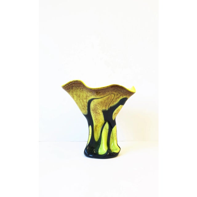 Organic Modern Art Glass Sculpture Vase For Sale - Image 11 of 13