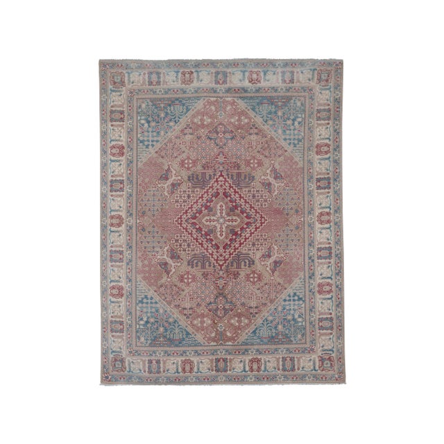 Vintage Turkish Oushak Rug 4'9" X 6'4" For Sale - Image 12 of 12