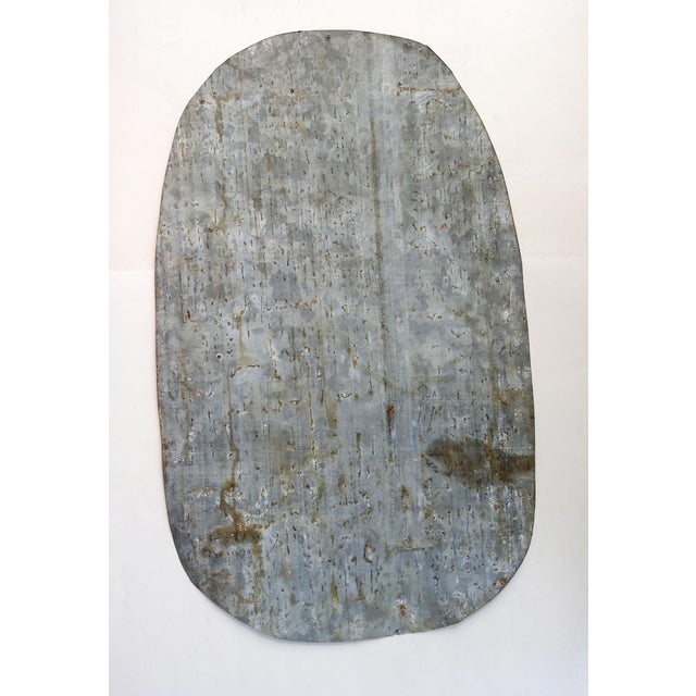 Vintage Distressed Metzger's Milk Bottle Sign For Sale - Image 4 of 4