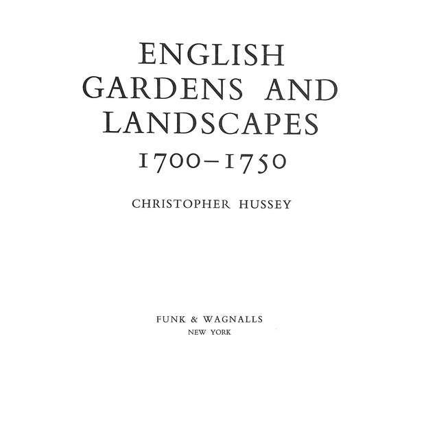 Traditional "English Gardens and Landscapes 1700-1750" 1967 Hussey, Christopher For Sale - Image 3 of 9