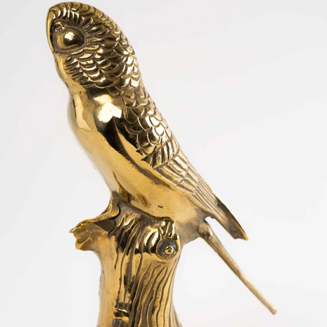 Vintage Brass Parakeet Figure For Sale - Image 4 of 10