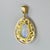 Vintage Art Deco Style Pear Opal and Diamond Teardrop Statement Pendant in Gilded 925 Silver, 1980s For Sale - Image 13 of 15