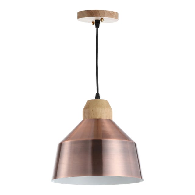 Modern Pendant - Copper & Light Brown For Sale