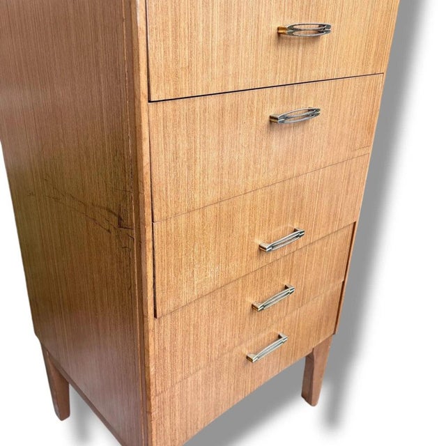 Mid-Century Modern Tallboy in Teak, 1960s For Sale - Image 6 of 7