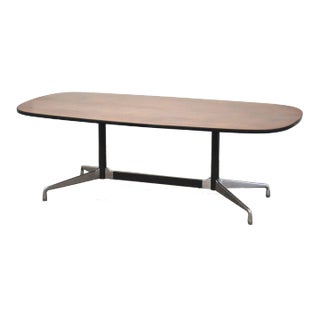 1960s Refinished Eames Rosewood Aluminum Dining Table For Sale