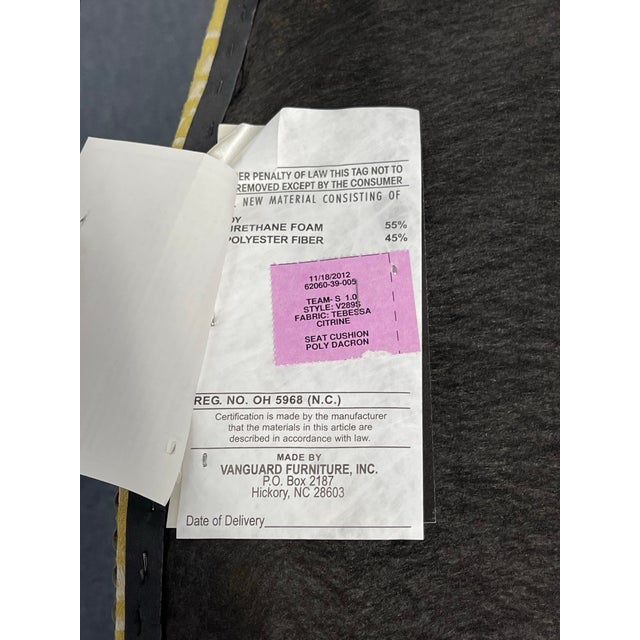 Vanguard Furniture Citrine Greek Key Upholstered Dining Chairs, Set of 8 For Sale - Image 10 of 11