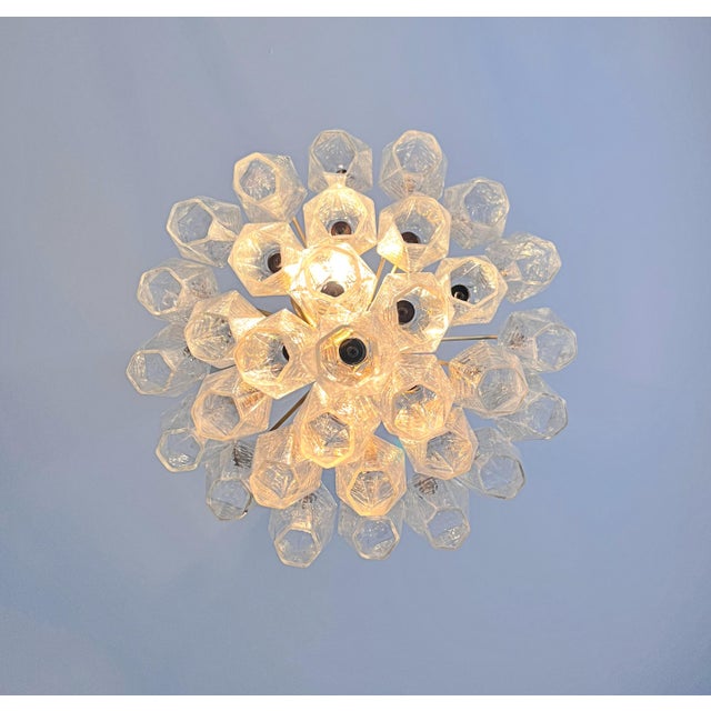 Glass Murano Poliedri Chandelier from Carlo Scarpa Design, 1990 For Sale - Image 7 of 18