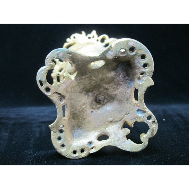 Antique 19th C. French Gilt Ormolu Bronze Neptune Poseidon Candle Card Holders - a Pair For Sale - Image 12 of 13