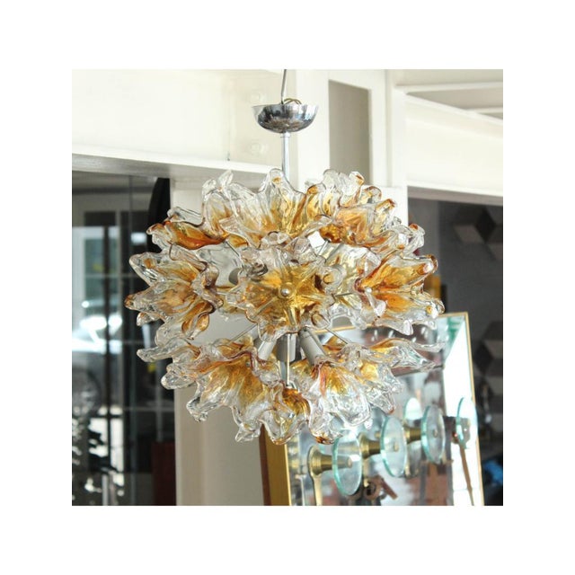 Sputnik Fiore Chandelier attributed to Venini, 1970s For Sale - Image 6 of 16