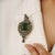 Handcrafted Peacock Motif Brooch Pendant With Multi Gems and Diamonds For Sale - Image 4 of 14