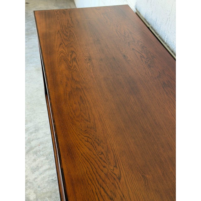 Rosewood Sideboard Long Sliding Door Credenza Denmark Mid-Century Modern 1960s For Sale In Los Angeles - Image 6 of 14