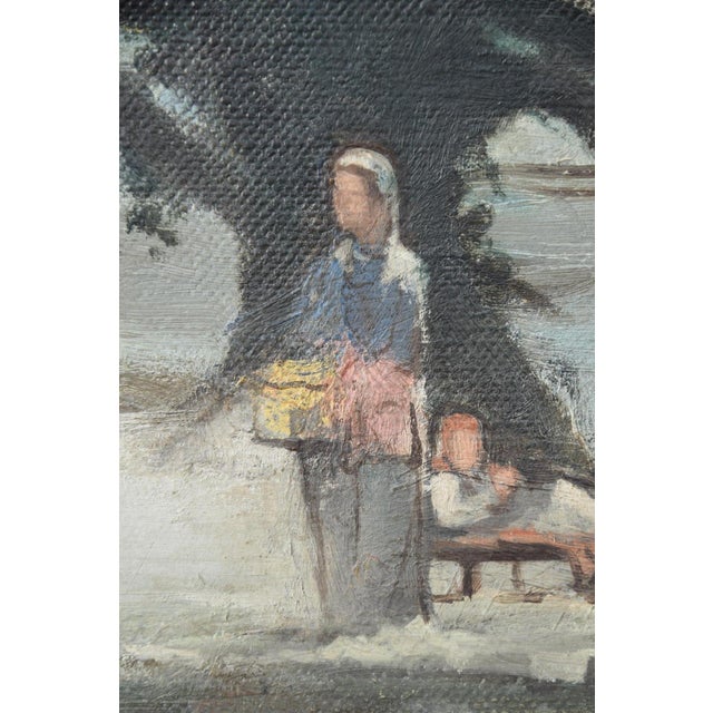 Richard Gessner, Kalkum Castle in Winter (Düsseldorf), 1940, Oil Painting on Canvas, Framed For Sale - Image 7 of 9