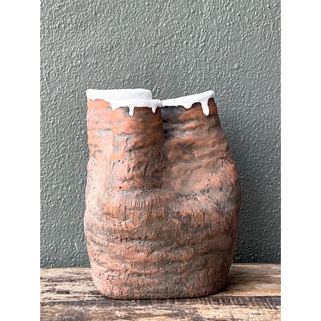 Vintage 1972 Organic Form Pottery Vase For Sale - Image 17 of 18