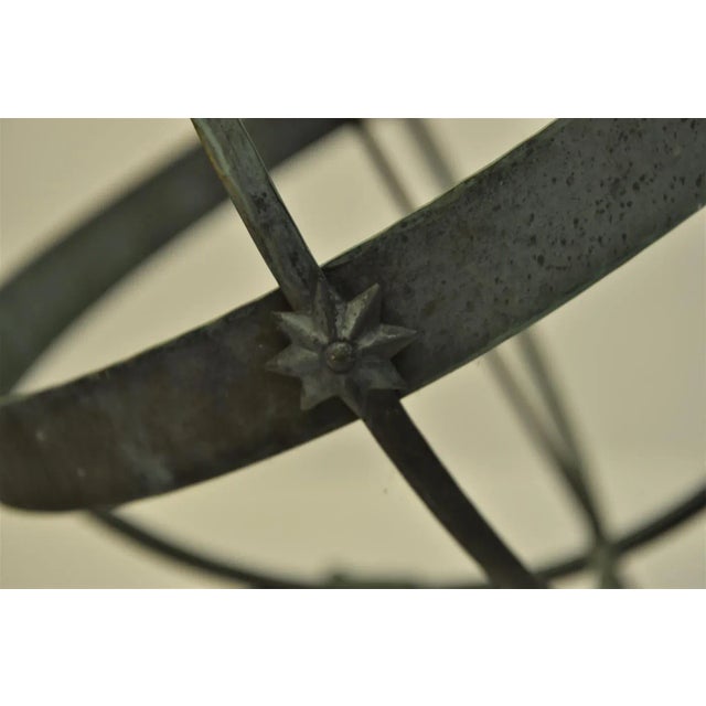 Copper Large Swedish Wrought Iron and Copper Garden Sundial, 1950s For Sale - Image 8 of 12