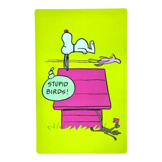 Snoopy Peanuts Vintage Black Light Poster For Sale