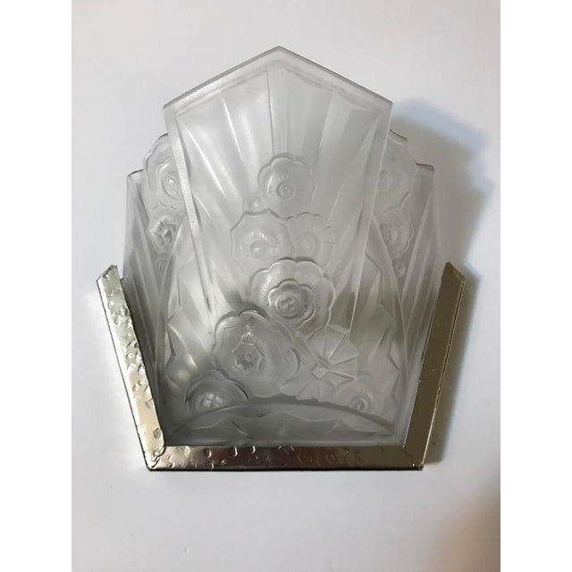 Art Deco French Art Deco Sconces Signed by J Robert - a Pair For Sale - Image 3 of 9