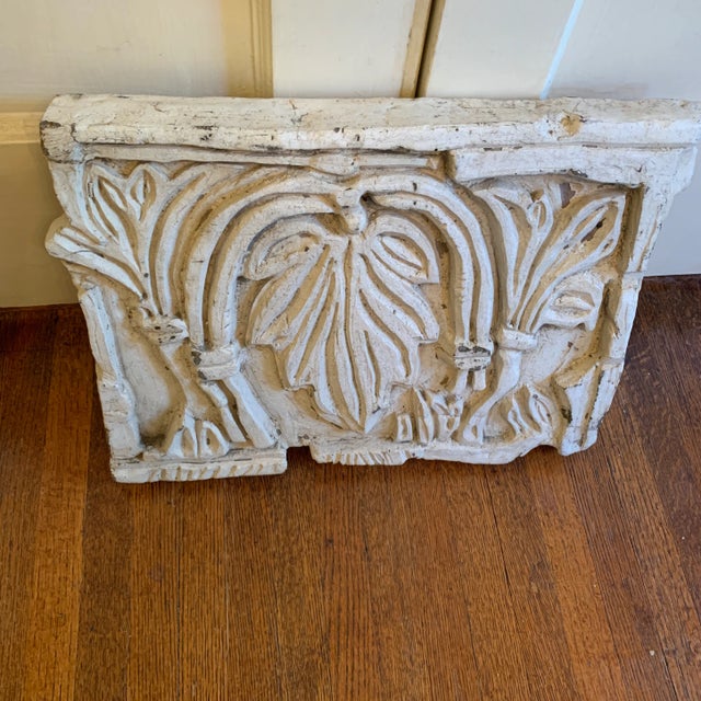 Plastic Vintage Carved Resin Wall Panel For Sale - Image 7 of 9