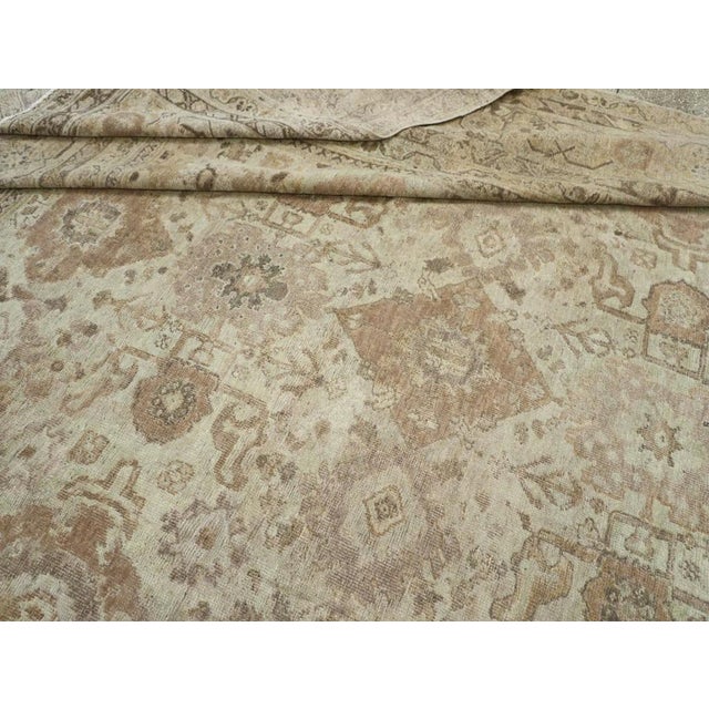 Early 20th Century Pale Green Oversize Antique Persian Mahal Rug no. 10970 For Sale - Image 5 of 5