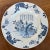 Antique 18th Century Delft Blue & White Tin Glazed Faience Pottery Plate in the Chinese Taste With Fence, Peony and Willow Tree For Sale - Image 9 of 9