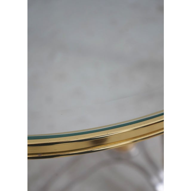 Labarge Brass & Steel Regency Console Hall Table For Sale In Philadelphia - Image 6 of 13