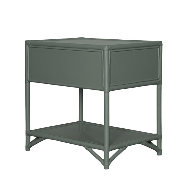 Wood Olympia One-Drawer Nightstand in Evergreen For Sale - Image 7 of 9