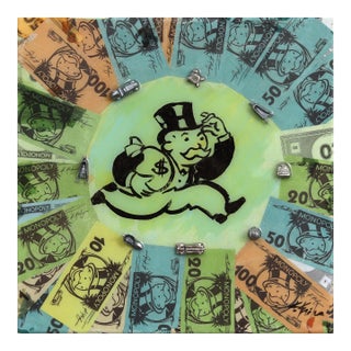 Go to Jail - Original Monopoly Pop Art Acrylic and Resin Painting on Canvas For Sale