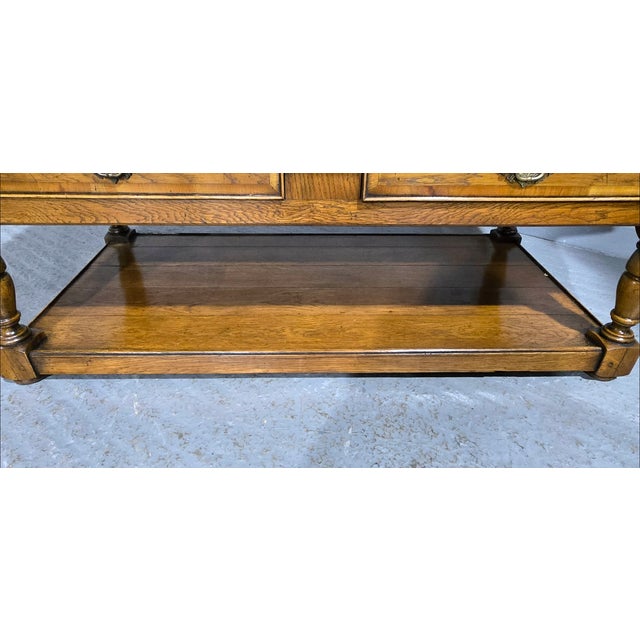 Vintage Oak Plank Coffee Table, 1920 For Sale - Image 10 of 11