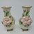 Vintage Fitz & Floyd Chrysanthemum and Tulip Footed Vases a Pair For Sale - Image 12 of 12