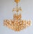 5-light brass chandelier with faceted crystals made by Peris Andreu, Spain, 1970s Compatible with the US/Canada etc. with...