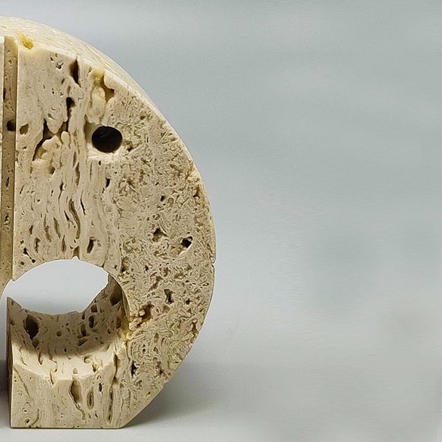 Large Vintage Travertine Elephant Sculpture by Enzo Mari for F.lli Mannelli, 1970s For Sale - Image 6 of 7